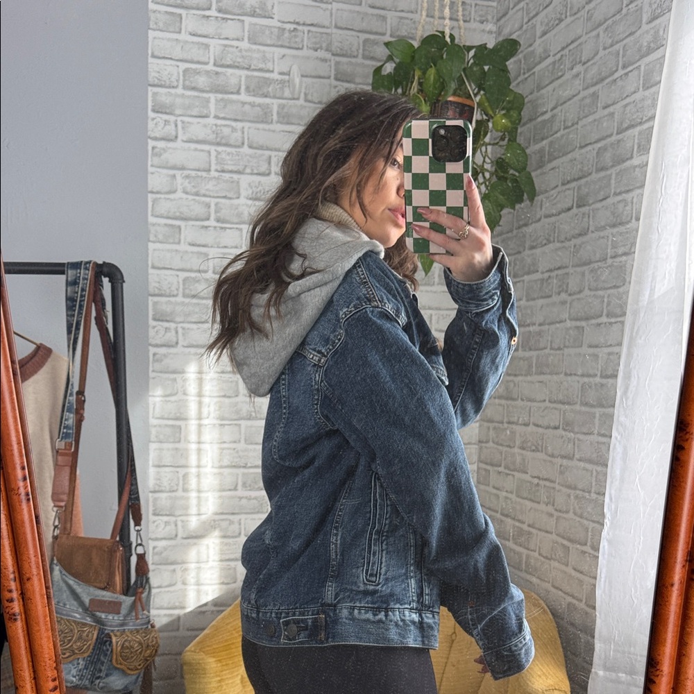 AEO // new without tags hooded denim button up jean jacket - Picture 3 of 9